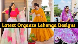 Latest Organza Lehenga Design Collection  Organza Lehenga choli Designs [upl. by Jana]