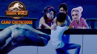 Running from Ouranosauruses  JURASSIC WORLD CAMP CRETACEOUS  NETFLIX [upl. by Chinua]