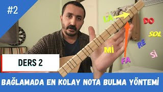 Ders 2 Kısa Sap Bağlama Üzerinde Notaların Yerleri Nasıl Bulunur En kolay Yöntem [upl. by Dolf]