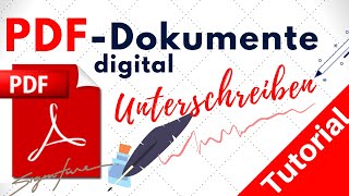 PDF unterschreiben  Dokumente ohne Papier Stift unterzeichnen Tutorial 2021 [upl. by Anoyek]