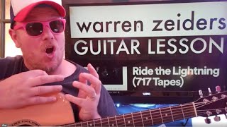 How To Play Ride The Lightning guitar Warren Zeiders  easy guitar tutorial beginner lesson chords [upl. by Aihcrop]