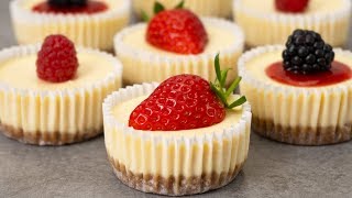 Easy Mini Cheesecakes Recipe [upl. by Ahtibat]