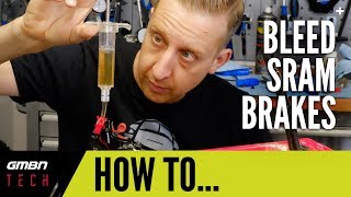 How To Bleed New Sram MTB Brakes  Bleeding Edge Technology [upl. by Elagiba831]