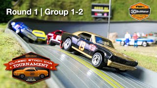 Classic Stock Car Tournament Round 1 Group 12 Diecast NASCAR Race [upl. by Arehahs]