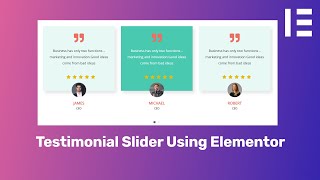 How To Create Testimonial Slider Carousel in WordPress Using ElementsKit Elementor Widget [upl. by Lev]