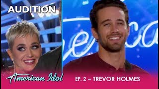 Katy Perry Falls In LOVE With Trevor Holmes on American Idol [upl. by Laaspere]