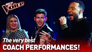 SUPERSTAR COACHES perform in The Voice  Find the Easter Eggs [upl. by Akcirderf]