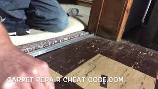 How To Install A Carpet Transition Strip On Concrete [upl. by Lhary]