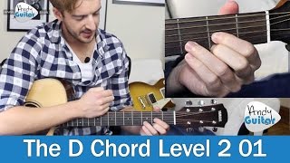 How to play the D major chord on guitar [upl. by Eceined]