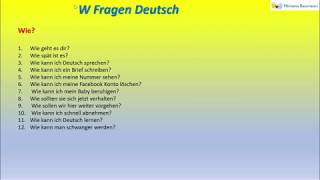 W FRAGEN DEUTSCH [upl. by The]