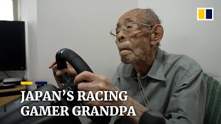 93yearold Japanese extaxi driver becomes YouTube legend at racing games [upl. by Ecilahc]