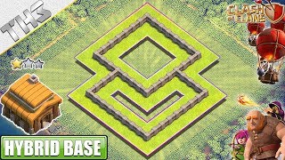 New BEST Town Hall 3 TH3 Base with Town Hall inside the wall  Clash of Clans [upl. by Salena242]