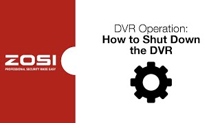 ZOSI DVR Operation  How to Shut Down the DVR [upl. by Asyle]