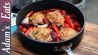 Chicken and chorizo traybake  Simple chicken recipe [upl. by Nolasba]