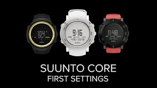 Suunto Core  First Settings [upl. by Erl]