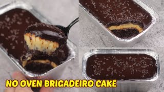 Brigadeiro Chocolate Cake  No Oven No Bake No Mixer [upl. by Esinet]