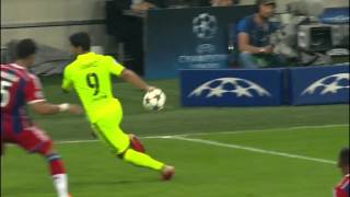 Luiz Suárez Fooling Flick vs Bayern Munich 2015 AMAZING [upl. by Annahtur]