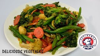 Deliciosos vegetales al vapor y fritos  Estilo Chinos [upl. by Imar]