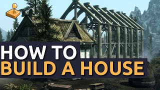 Skyrim Hearthfire DLC  How To Build a House and Find Building Materials [upl. by Seuqcaj]