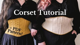 How to Sew a Corset  Tutorial with PDF Pattern [upl. by Ahseinet]