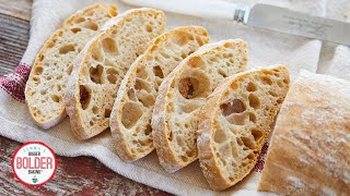 BakeryStyle Ciabatta Bread — No Kneading No Equipment No Fuss [upl. by Mozes]