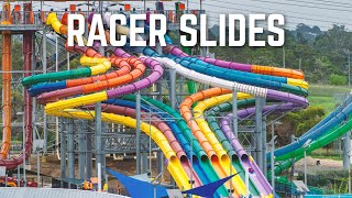 Fast RACER Water Slides Compilation  Dueling Waterslides [upl. by Arutak]