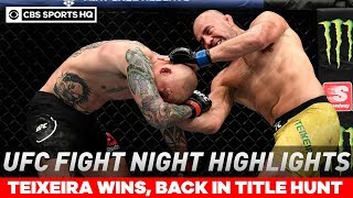 UFC Fight Night highlights Teixeira brutalizes Smith in dominant TKO victor  CBS Sports HQ [upl. by Anisah]