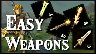 WEAPON CONNOISSEUR All Weapon Locations  Full List Zelda Breath of the Wild [upl. by Anirbak]