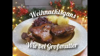 Weihnachtsgans  Gänsebraten nach DDR Rezept [upl. by Synned]