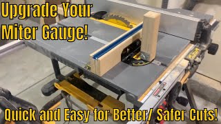 Easy Dewalt Table Saw Miter Gauge Upgrade [upl. by Ashwell]