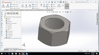 Solidworks Tutorial How to draw M12 Nut [upl. by Lidstone]