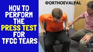 How to Perform the Press Test  TFCC Tears [upl. by Legnaleugim]