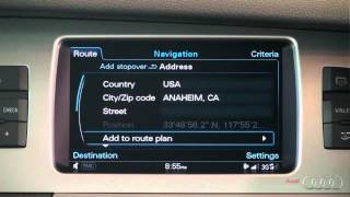 Audi Basic Navigation  How to Plan a Route  Audi Mission Viejo [upl. by Adnawad]