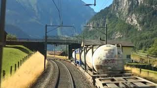 Führerstandsfahrt Gotthard Bergstrecke 30 Juni 2015 Arth Goldau Locarno [upl. by Virgie]