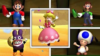 All Characters Level Endings In New Super Mario Bros U Deluxe [upl. by Akfir]