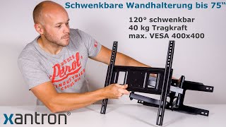 Schwenkbare TV Wandhalterung Xantron ECODFM400 [upl. by Deanne]