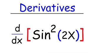 How To Find The Derivative of Sin2x Sin2x Sin22x Tan3x amp Cos4x [upl. by Stubstad246]