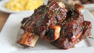 Oven Baked BBQ Beef Ribs Recipe [upl. by Haletky]