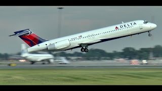 Delta Airlines Boeing 717 Evening Landing and Takeoff [upl. by Queena]