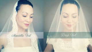 DIY Wedding Veil  Lace TrimDrop Ballet Length and Mantilla Veil [upl. by Massiw]