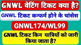 GNWL Waiting Ticket Confirmation chances  GNWL वेटिंग टिकट क्या है [upl. by Mia175]