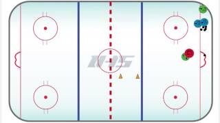 Half Ice Hockey Drill EAGLES HALF ICE 1 ON 1 [upl. by Gnilyam]