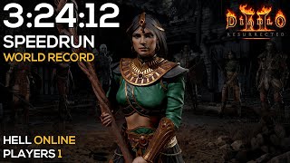 HELL BNET SORCERESS SPEEDRUN  WORLD RECORD  32412 IGT  32835 RTA  DIABLO 2 RESURRECTED [upl. by Netloc819]