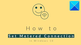 How to set Metered Connections in Windows 10 [upl. by Atrebla162]