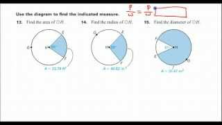 Day 01 HW 14  How do you find the radius given the sector area [upl. by Elnora]