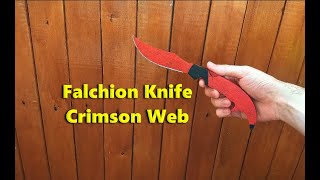 How to make a Falchion Knife Crimson Web CSGo out of cardboard [upl. by Gauldin]