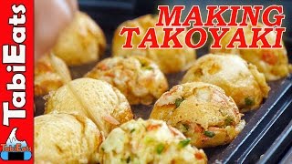 JAPANESE STREET FOODHow to Make TAKOYAKI StepbyStep [upl. by Ednyl]