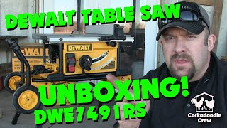 DeWalt 10quot Jobsite Table Saw  UNBOXING the DWE7491RS [upl. by Ettelocin]