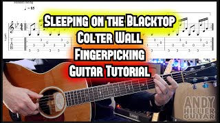 How to play Colter Wall Sleeping on the Blacktop Guitar Tutorial Lesson [upl. by Kudva773]