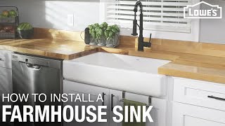 How To Install a Farmhouse Sink  DIY Kitchen Remodel [upl. by Heather]